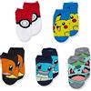 Pokémon Pokémon - Confezione da 5 paia di calzini da ragazzo, misura 39-45, per scarpe da 7,5 - 3,5 cm
