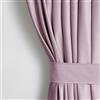 AmeliaHome Set di tende (altezza x larghezza x profondità): 270 x 140 cm, con fermatenda, 54 x 10 cm, effetto velluto, colore: rosa cipria