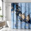 Domoku Tenda da doccia per bagno con pittura artistica in marmo dorato cielo