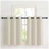 NICETOWN Tende Corte per Finestre Cucina Termiche con Anelli Tenda Oscurante da Interno Cameretta Bambino Decorazione per la Casa 2 Pannelli 107x90 CM Beige Chiaro
