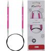KnitPro Maglia PRO 80 cm x 5 mm Ferri da Maglia di Alluminio Zing Rose fissati Circolare