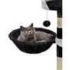lionto Amaca per Tiragraffi per Gatti Accogliente Nido di Morbido Peluche Diametro 40 cm, Profondità 15 cm Nero