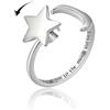 VYYU Anello antistress per donne e ragazze, con scritta I Love You, con stella e luna, per alleviare l'ansia e lo stress, regolabile, ideale come regalo per moglie, fidanzata, figlia, nipote, Oro