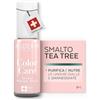 PODERM Smalto Cura per Unghie con Tea Tree - Rosa | Swiss Lab - 8ML | Arricchito con Tea Tree, Silicio & Biotina | Purifica, Schiarisce & Nutre le Unghie Gialle | Creato da una Podologa