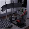 Hottoby Racing Simulator Cockpit Con Rosso Sedile E Supporto Per Triplo Monitor