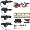 Hombasing Chiusura Centralizzata Auto, 12V Kit Serratura Smart per Auto, con 4 Attuatori per Serratura Porta e 2 Telecomandi, Viene Fornito con Allarme Auto e Pulsante di Rilascio Bagagli