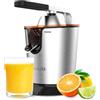 Taurus - Spremiagrumi elettrico a leva +1000W | Versamento continuo antigoccia | Cono per tutti gli agrumi | Filtro polpa regolabile | Serbatoio 650 ml | Senza BPA | Antiscivolo | Lavastoviglie