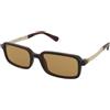 MAX&Co. MO0159 52J | Occhiali da Sole Graduati o Non Graduati | Plastica | Rettangolari | Marrone, Havana | Adrialenti