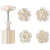 WHFCBJBW 4 pz/confezione di stampi per biscotti a forma di fiore Mooncakes pasticcini stampi comodo strumento da cucina per un bel trattamento