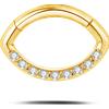 NovaNavel Piercing naso/bocca gioia bianco in oro