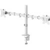Hama Supporto per monitor, 2 monitor, regolabile in altezza, girevole/inclinabile, 13 - 35