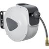 DURHAND Avvolgitubo Automatico 20m + 194cm con Attacco Φ1/4'', Pressione Max 24 Bar, Montaggio a Parete e Ruotabile di 180°, Grigio