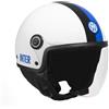 Tucano Urbano casco demi jet unisex EL'JETTIN INTER. Casco moto in policarbonato con grafica originale Inter FC. Casco estate inverno omologato ECE 22.06. Prodotto con Licenza Ufficiale. Bianco Tg. M