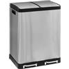 Northix Pattumiera a pedale in metallo 2x30 l "Ariane" in acciaio inossidabile - 5 five simply smart