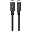 Goobay 61718 Cavo di sincronizzazione e ricarica USB-C™, USB4™ Gen 2x2, 240 W, 2 m, nero - Spina USB-C™ > Spina USB-C