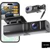 Faas dashcam per auto anteriore e posteriore - 4K e 64GB - Dual dashcam - G-sensor e funzione time-lapse - Nero - da Faas