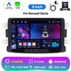 StarTech Autoradio per Dacia/Renault Duster, Sandero, Logan, Dokker - 2-DIN Android - Touchscreen da 20,3 cm - Processore a 4 core - 4+64 GB - Risoluzione 1920x1200 - GPS/CarPlay - Microfono+fotocamera - Arancione