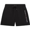 Tommy Hilfiger Costume da Bagno da Ragazzo, Taglia M, con Coulisse, UB0UB00589, Nero, 12-14 Anni