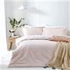 Yard Hebden A Righe Set Copripiumino (Rosa-Singolo) | 100% Cotone Biancheria Da Letto Morbida Traspirante A Strisce Reversibili