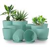 Utopia Home Confezione da 10 vasi 18/17/15/13/12 cm Fioriera con sottovaso Per cucina, balcone, piante da giardino, vasi da vivaio per interni Acqua.