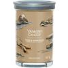 Yankee Candle Signature Candela Profumata, Ambra E Legno di Sandalo in Tumbler Grande, Candele di Miscela di Cera di Soia Lunga Durata, Regalo per le Donne