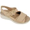 Hergos H5801 - Sandalo in pelle e tessuto elasticizzato con plantare e
