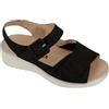 Hergos H5801 - Sandalo in pelle e tessuto elasticizzato con plantare e