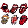 Rock Off officially licensed products The Rolling Stones Tongues Evolution Pin Badge Set Size One Size