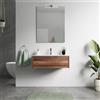 Parama Mobile bagno sospeso 80cm un cassetto apertura push&pull rovere barok con lavabo | Galdor