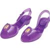 Disguise Rapunzel Jelly Shoes, Official Disney Princess Costume Shoes with Rapunzel Emblem, Kids Size 11/12 Medium