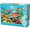 Cobble Hill Molokini 3847020 - Puzzle da 350 pezzi con puzzle di diverse dimensioni, incluso poster, puzzle generazionale a partire dai 9 anni, tartarughe, sott'acqua