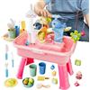 Qfdiwr Lavello Bambino con Acqua Corrente E Pompa, 54x29x53cm Tavolo Acqua 2026 Lavello Tavolo Attività Acquatica, Gioca Lavello con Acque Correnti, Tavoli d'acqua con Acqua Corrente per 4-8