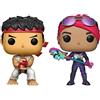 Funko Pop! Games: Fortnite - 2 Pack Ryu & Brite Bomber - Street Fighter - Figura in Vinile da Collezione - Idea Regalo - Merchandising Ufficiale - Giocattoli per Bambini e Adulti - Video Games Fans