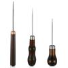 Ptwola 3 pezzi Scratch Awl Strumento a forma di zucca Manico in pelle Punteruolo Punteruolo Strumento di Perforazione in legno Strumento Craft Maker Strumento Riparazione Scarpe Cucito Cucitura