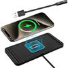 VOBOR Stazione di ricarica induttiva per auto da 10 W, caricabatterie wireless veloce, tappetino di ricarica induttivo antiscivolo, caricatore da auto wireless universale per iPhone Samsung (USB 30 cm