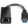 TRENDnet, TU3-ETG, Adattatore da USB 3.0 a Gigabit Ethernet, velocità Ethernet full duplex 2 Gbps, fino a 1 Gbps, adattatore da USB a Gigabit Ethernet