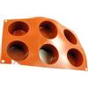 Pavoni - Pavonidea Stampo da 6 muffins (professionale) in silicone