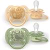 PHILIPS AVENT SUCCHIETTI SOFT 6-18M ARANCIONE E VERDE CON DISEGNI 2 PEZZI