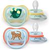 PHILIPS AVENT SUCCHIETTI AIR 0-6M VERDE CON FOGLIA AZZURRO CON LEOPARDO 2 PEZZI