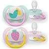 PHILIPS AVENT SUCCHIETTI AIR 0-6M ROSA PAPPAGALLO E FRAGOLA 2 PEZZI