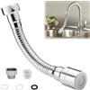 ikBrtaiay Prolunga per rubinetto, attacco per rubinetto, girevole a 360°, prolunga flessibile, estensore per rubinetto, per cucina, bagno, bar, toilette, perlatore, risparmio d'acqua
