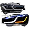 OZBADCLZ Luci anteriori for auto compatibili con BMW X3 F25 Fari 2011-2018 X4 F26 Fari Gruppo fari Aggiornamento Segnali DRL Accessori for auto(2014-2017 X3)