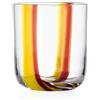Ichendorf Milano Tumbler, Giallo e Bordeaux U, Collezione Gesti, 35 cl, Vetro Soffiato a Bocca, Rifinito a Mano