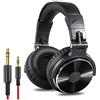OEM Cuffie da DJ - Audio ad alta risoluzione - Con microfono - Pieghevoli - Con porta split - Doppio cavo di collegamento - Per computer, studi di registrazione, pianoforti e chitarre