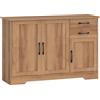 HOMCOM Mobile Cucina con 2 Cassetti e 3 Armadietti, Ripiani Regolabili, 120x38x79 cm, Rovere | Aosom Italy