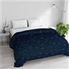 Italian Bed Linen Trapunta Invernale Imbottita Letto Matrimoniale 250x245cm DoubleFace BASIC fantasia STARS, Made in Italy - Piumino Reversibile in morbida Microfibra 200gr/mq - Piumone Lavabile in Lavatrice