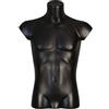 RONNIEART Sconosciuto Torso Uomo PLASTICA INFRANGIBILE Nero MANICHINO Busto Mezzo Bustino per T-Shirt Camicia Top Intimo