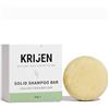 Krijen Shampoo vegano solido con burro di karitè e olio di menta piperita medicale - per capelli secchi, danneggiati e colorati - Idratante, riparante in acqua dura - 50 g