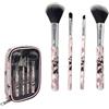 CARTOON Set 4 pennelli per il trucco Minnie Mouse Disney con pochette accessori per il make-up beauty case organizer trucchi e pennelli