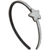Righe e Pois - Cerchietto per capelli bambina rigido con copertura glitterata e stella glitter laterale con bordatura in borchiette - confezione da 1 Hairband bimba (Argento, Bambina)